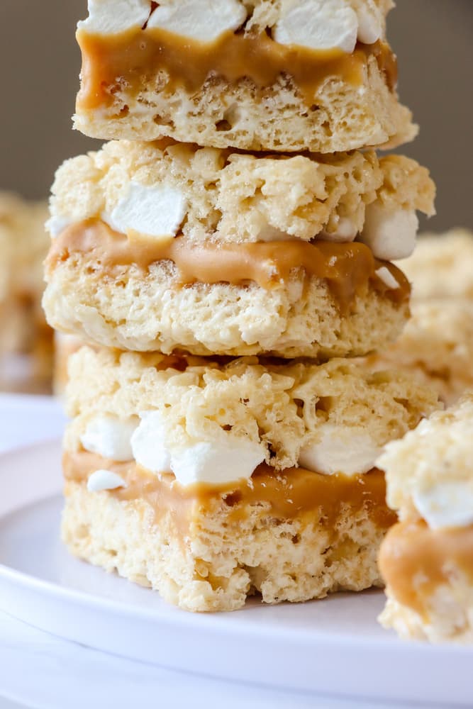 Caramel Rice Krispies Stack